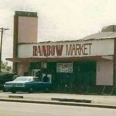 Rainbow Market at 24th Street and Broadway, historic photo